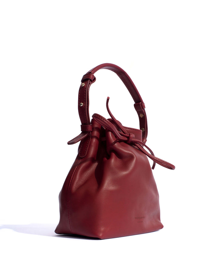 Anonymous Copenhagen Kacey Petite Bucket Bag Soft Calf Pomegranate