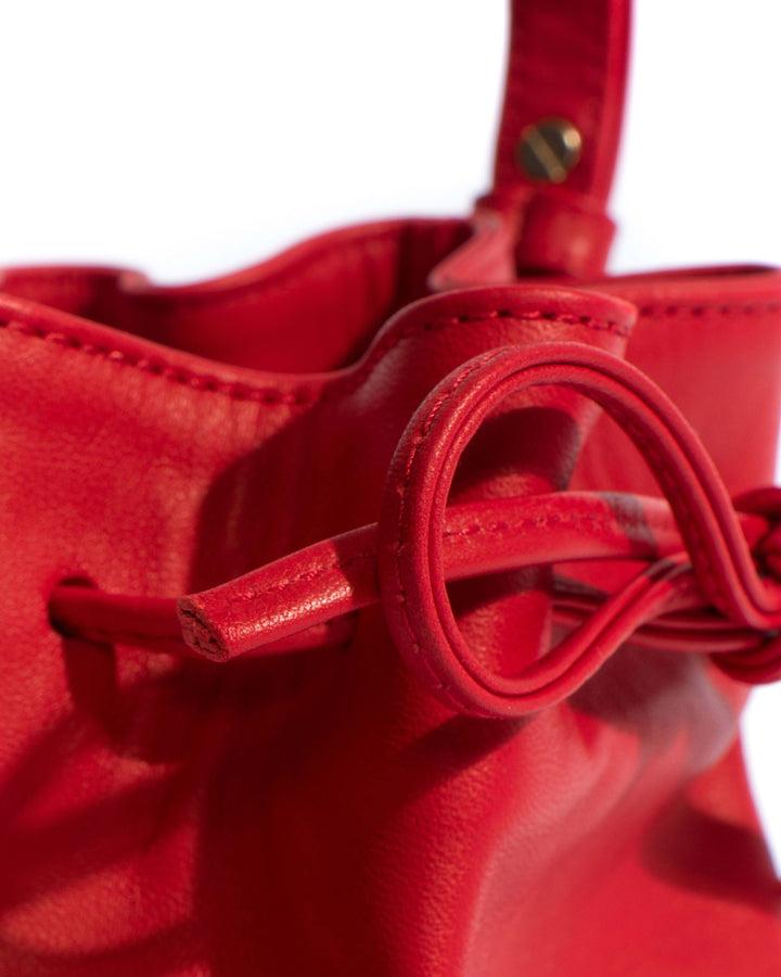 Anonymous Copenhagen Kacey Petite Bucket Bag Soft Calf Ruby Red