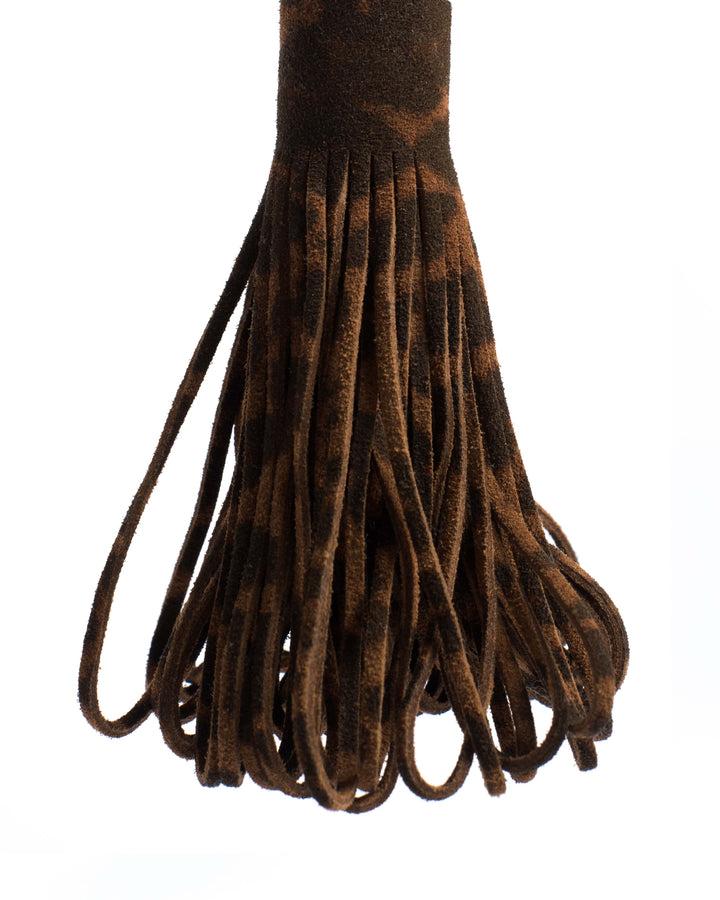 Anonymous Copenhagen Katty Fringe Keyring Calf Suede Print Leopard