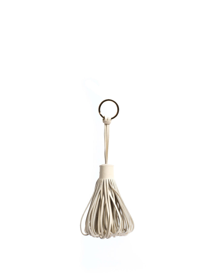 Anonymous Copenhagen Katty Fringe Keyring Silky Lamb White Sand
