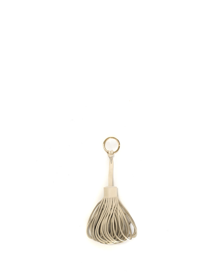 anonymous copenhagen Katty fringe keyring Silky lamb White sand