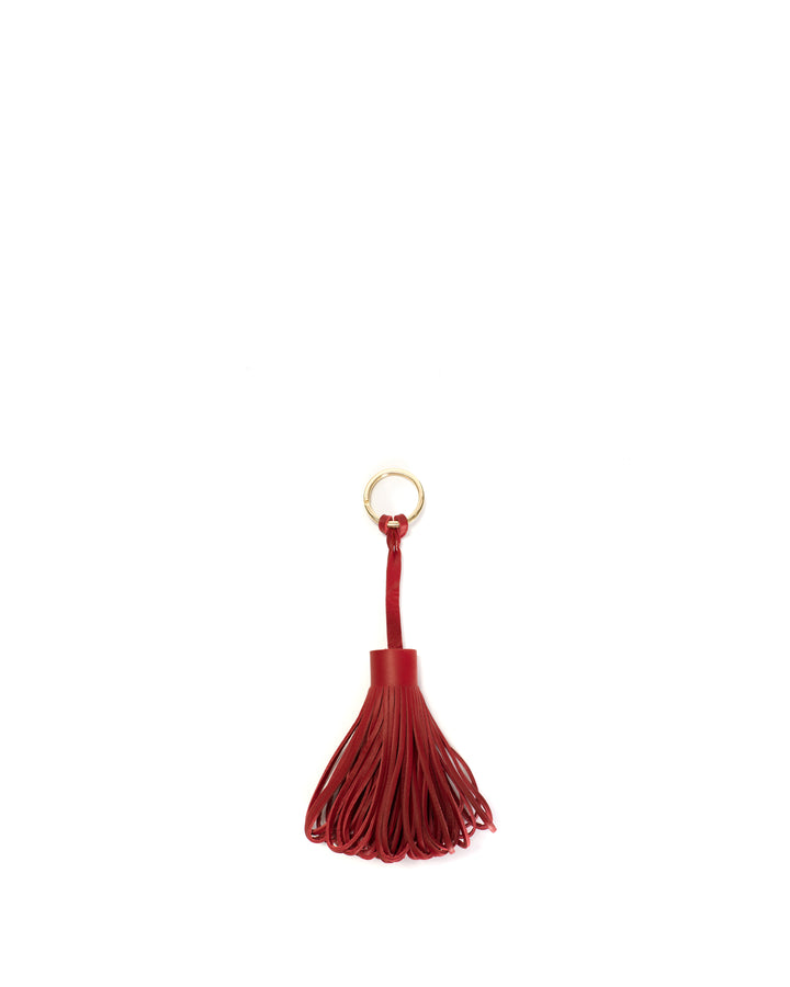anonymous copenhagen Katty fringe keyring Soft calf Ruby red