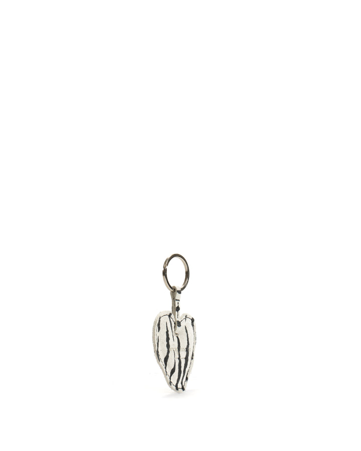 Anonymous Copenhagen Keyring Calf Suede Print Zebra