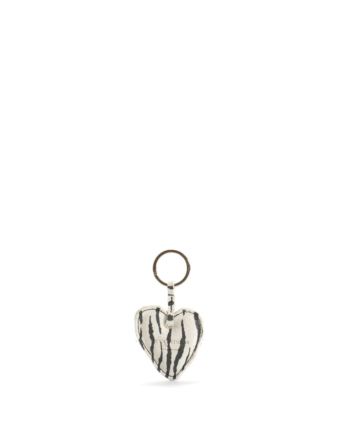 anonymous copenhagen Keyring Calf suede print Zebra