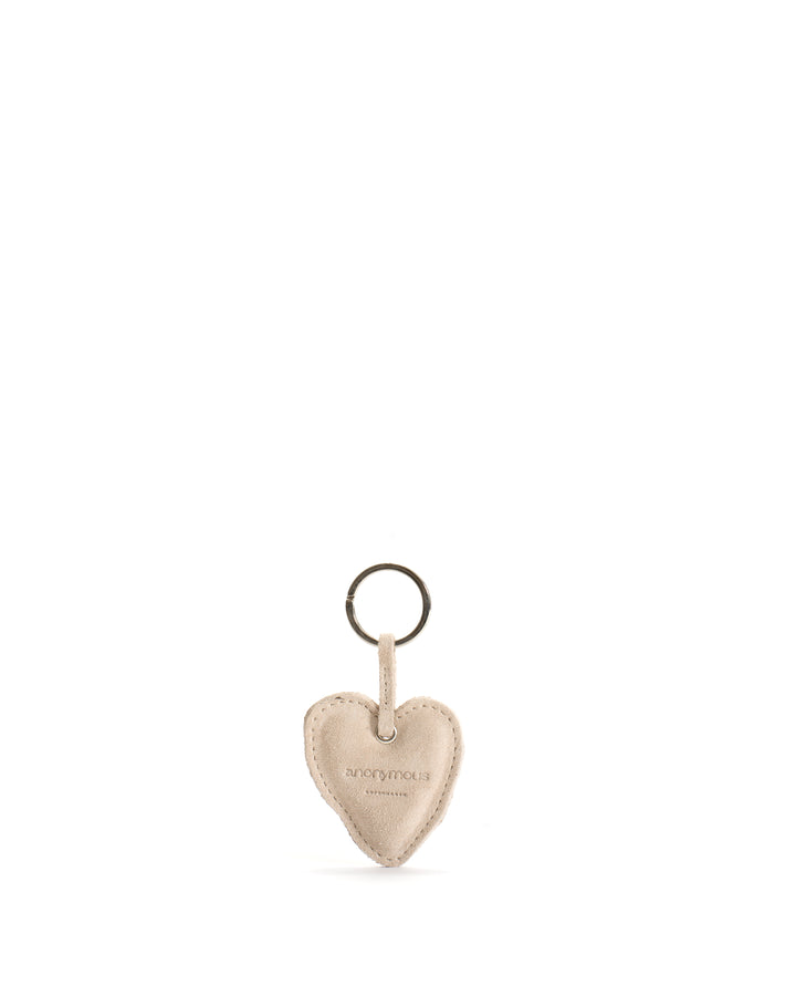 anonymous copenhagen Keyring Calf suede Vanilla cream
