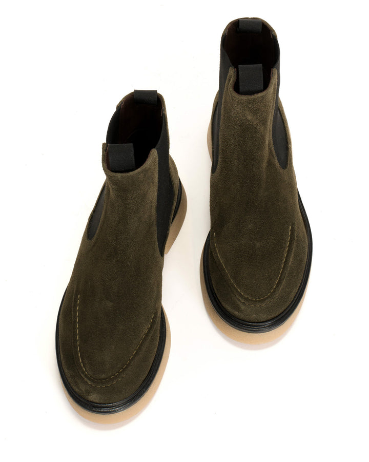 Anonymous Copenhagen Kikie Calf Suede Moss Green U0026 Natural