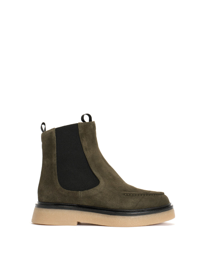 anonymous copenhagen Kikie Calf suede Moss green u0026 Natural