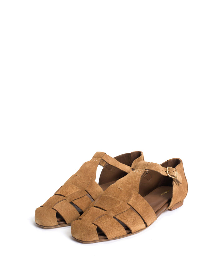 Anonymous Copenhagen Lain Flats Calf Suede Cinnamon