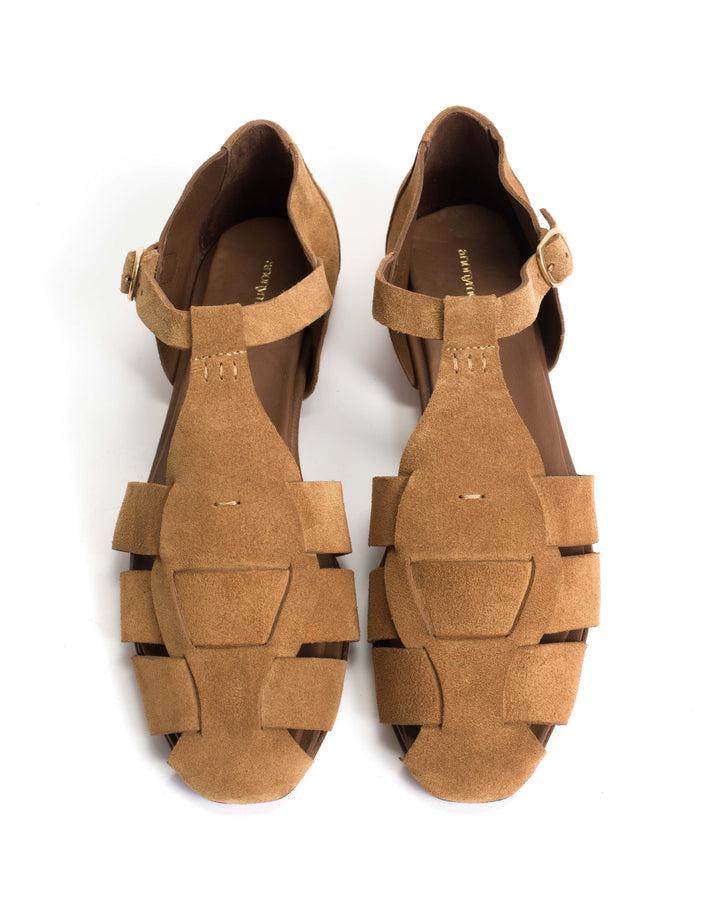 Anonymous Copenhagen Lain Flats Calf Suede Cinnamon