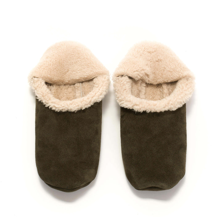 Anonymous Copenhagen Lambiees Shearling Calf Suede Moss Green