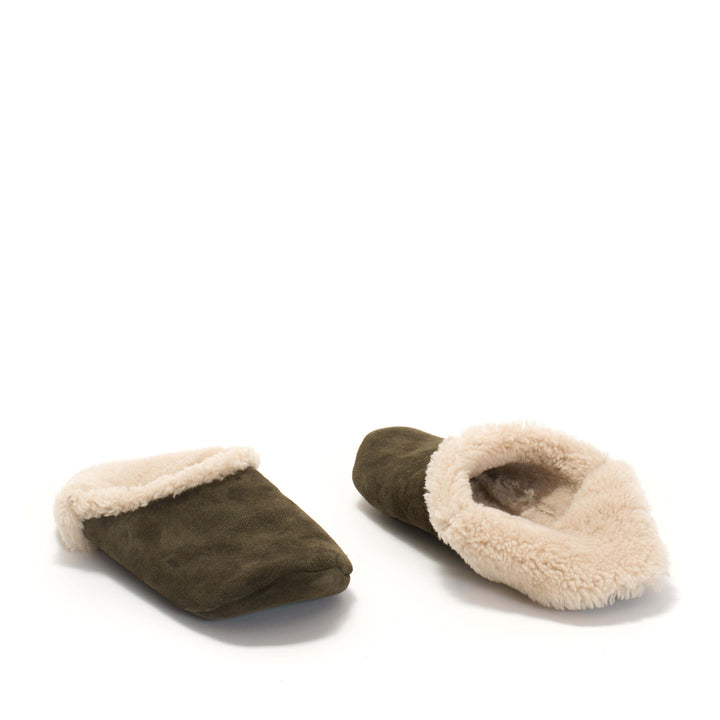 Anonymous Copenhagen Lambiees Shearling Calf Suede Moss Green