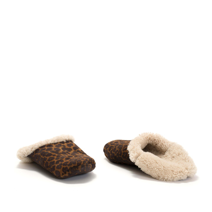 Anonymous Copenhagen Lambiees Shearling Calf Suede Print Leopard