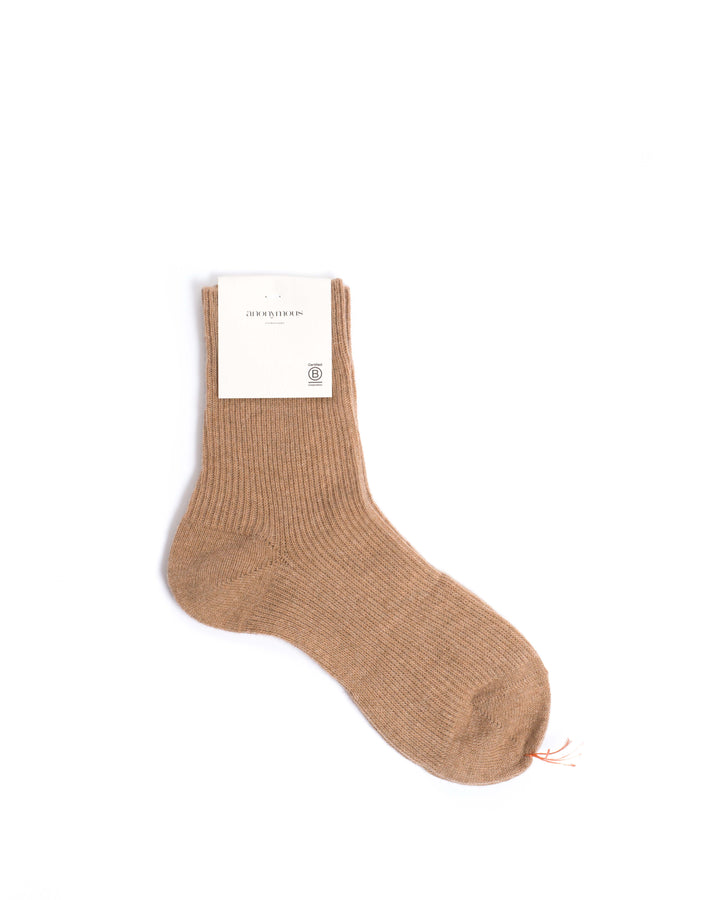 Anonymous Copenhagen Lanai Cashmere Socks 70% Wool 30% Cashmere Caramel