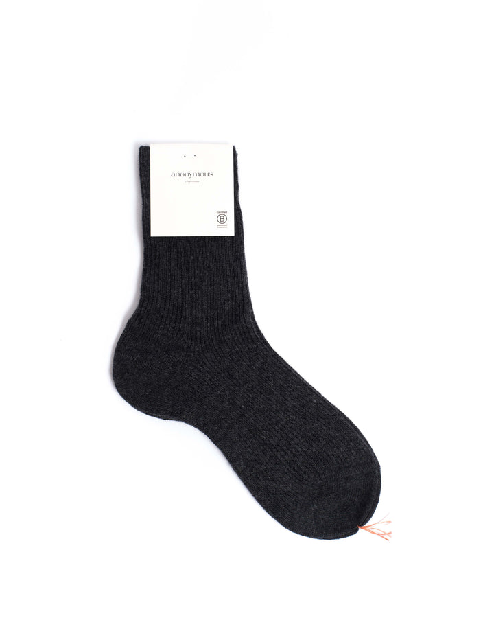 Anonymous Copenhagen Lanai Cashmere Socks 70% Wool 30% Cashmere Dark Grey