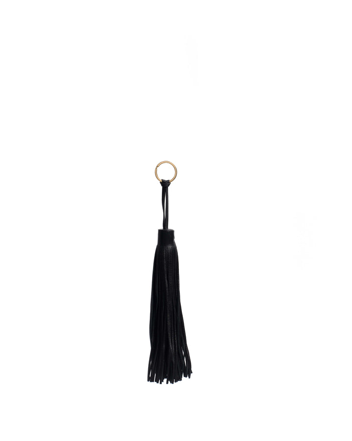 Anonymous Copenhagen Langley Fringe Keyring Silky Lamb Black
