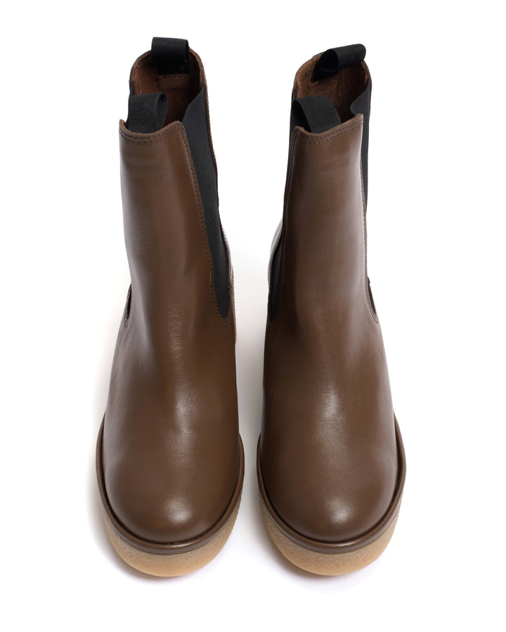 Anonymous Copenhagen Laurell 65 Platform Soft Calf U0026 Sole Dark Taupe U0026 Natural