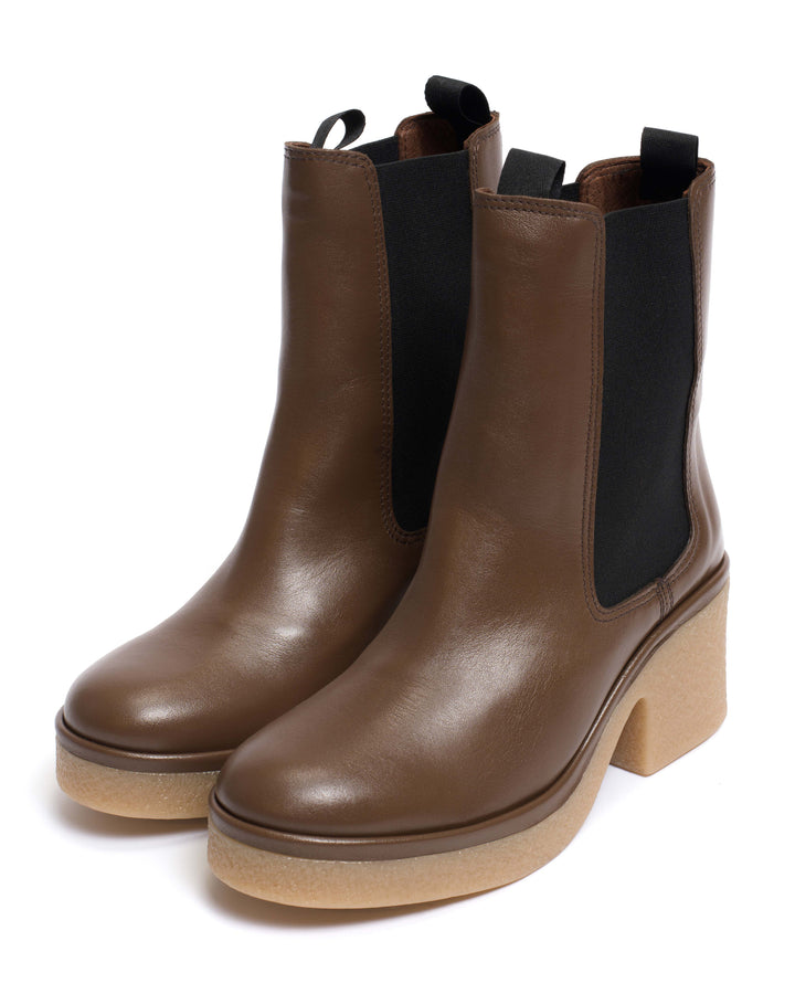 Anonymous Copenhagen Laurell 65 Platform Soft Calf U0026 Sole Dark Taupe U0026 Natural