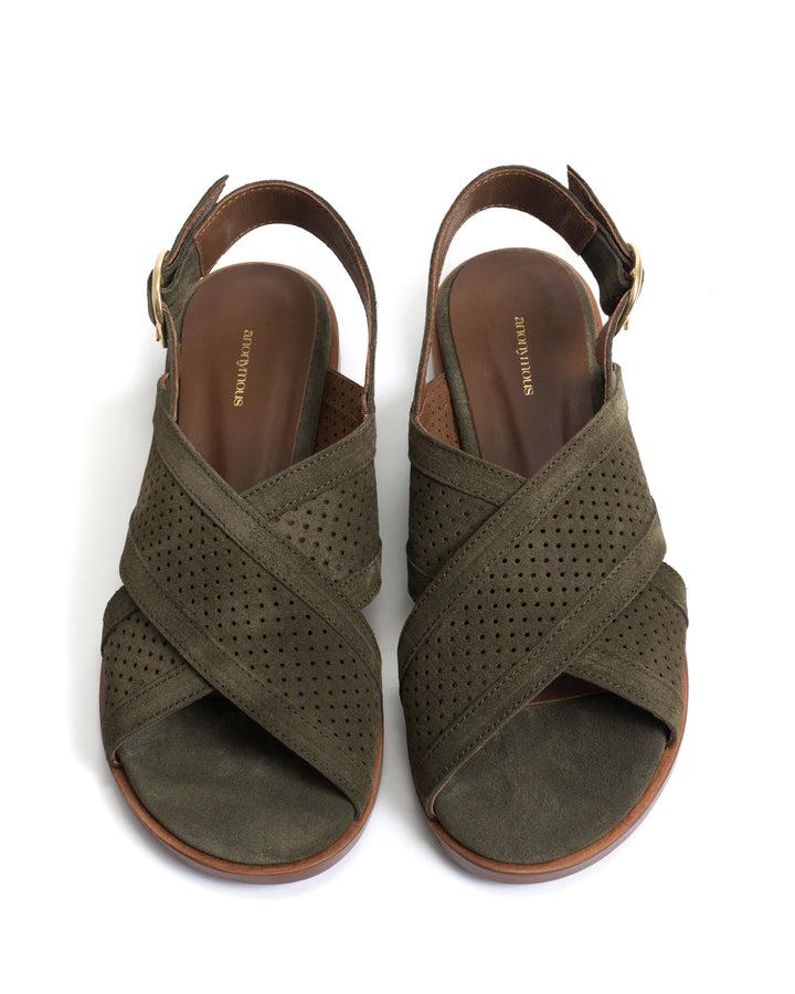 Anonymous Copenhagen Leila 10 Classic Calf Suede Moss Green