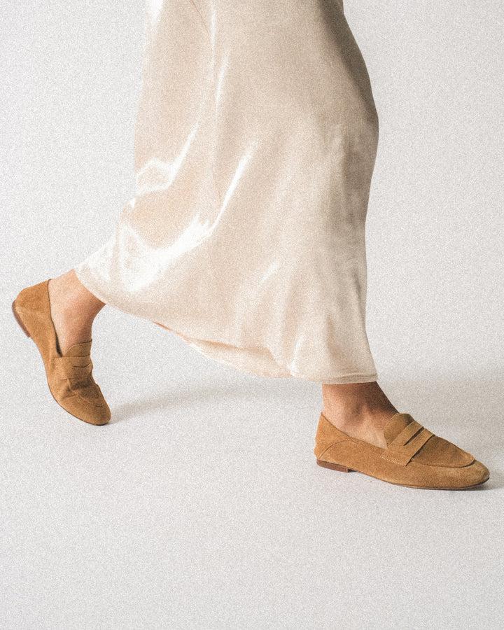 Anonymous Copenhagen Lindsay Calf Suede Bamboo Brown