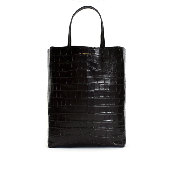 anonymous copenhagen Linea shopper Croco calf Black