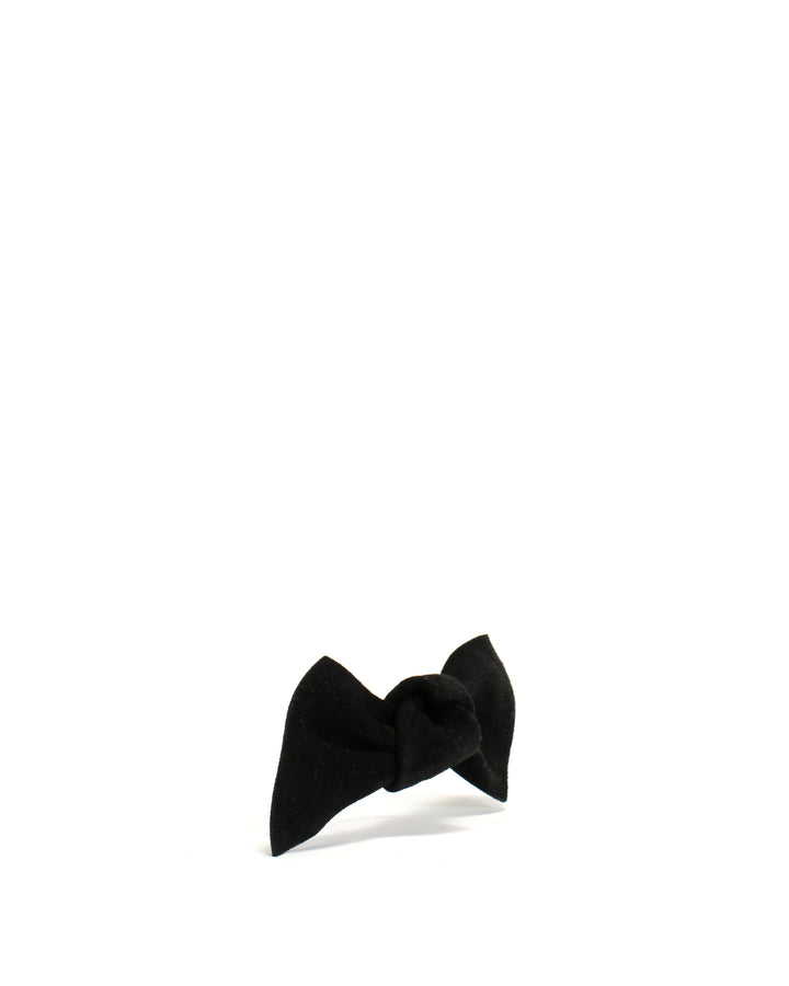 Anonymous Copenhagen Linnie Hair Elastic Grand Bow Calf Suede Black