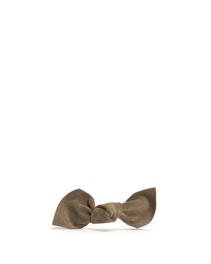 anonymous copenhagen Linnie hair elastic grand bow Calf suede Mushroom