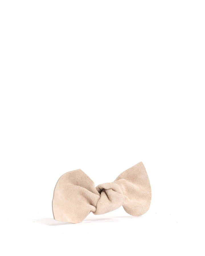 Anonymous Copenhagen Linnie Hair Elastic Grand Bow Calf Suede Vanilla Cream