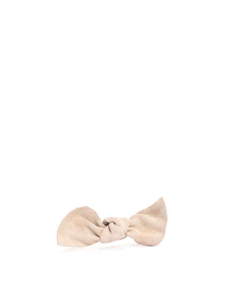 anonymous copenhagen Linnie hair elastic grand bow Calf suede Vanilla cream