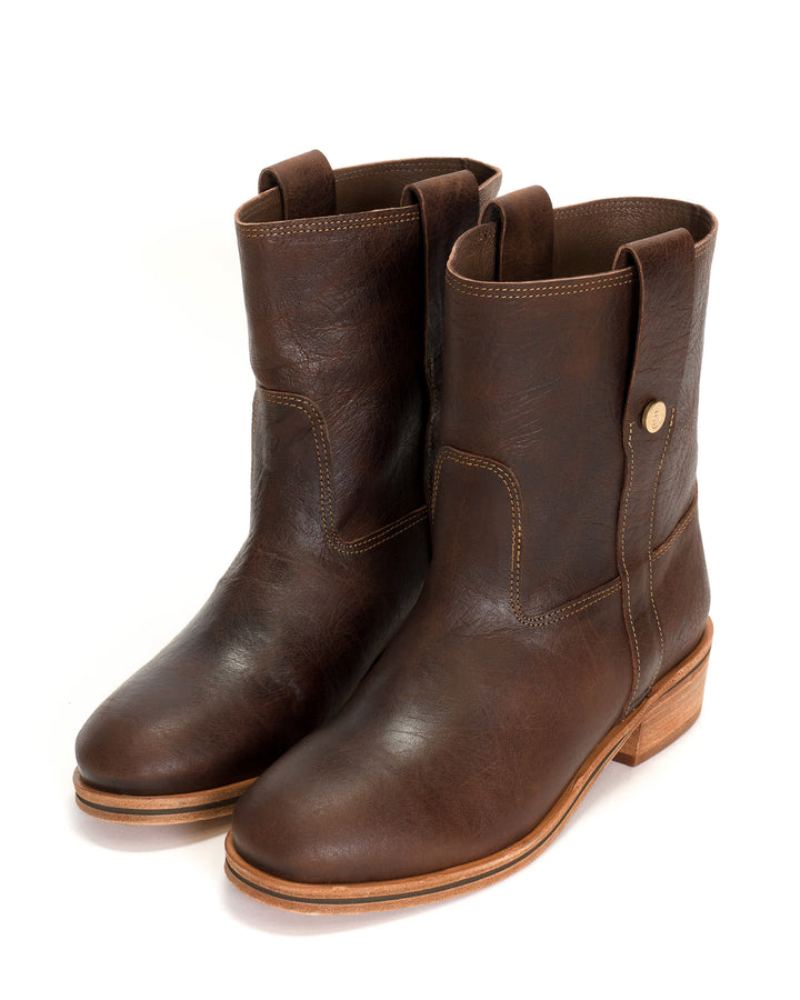 Anonymous Copenhagen Lona Glossy Grained Vegetable Tanned Calf Coffee Brown