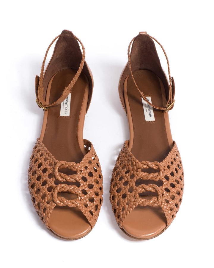 Anonymous Copenhagen Lucy 10 Hand-braided Leather Caramel