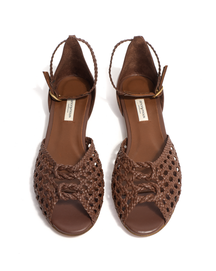 Anonymous Copenhagen Lucy 10 Hand-braided Leather Chocolate