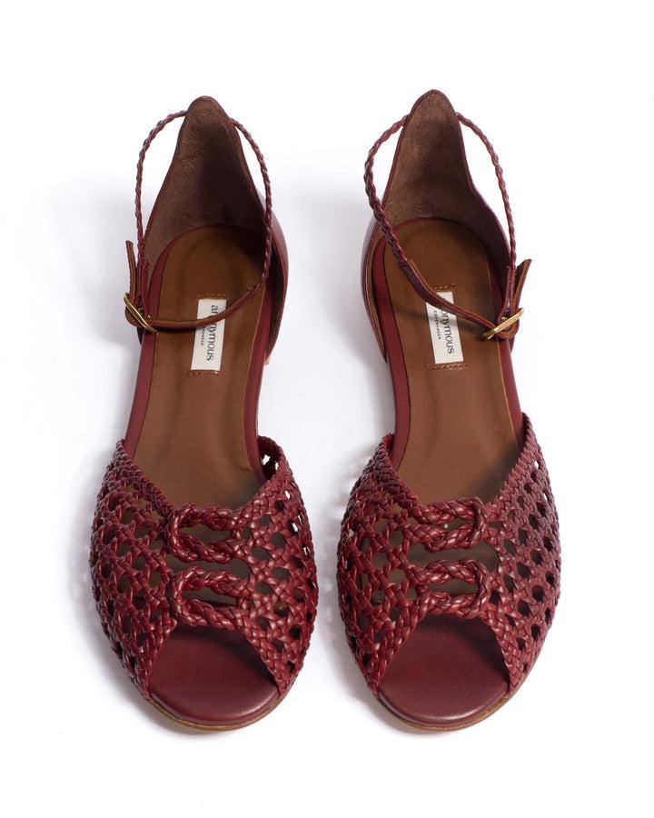 Anonymous Copenhagen Lucy 10 Hand-braided Leather Pomegranate