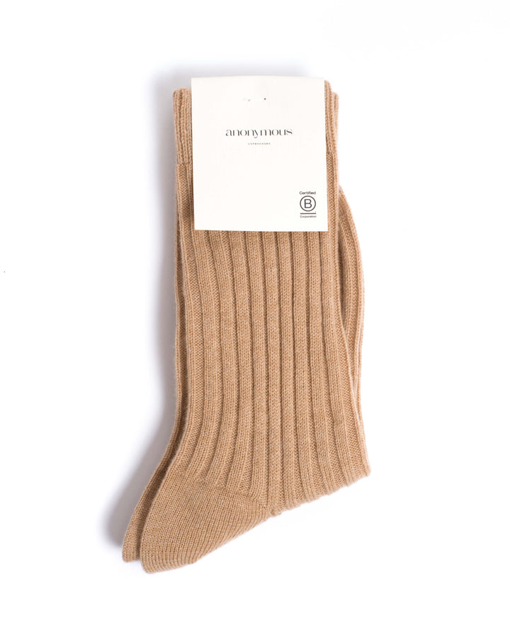 Anonymous Copenhagen Magdai Cashmere Socks 100% Cashmere (socks) Caramel