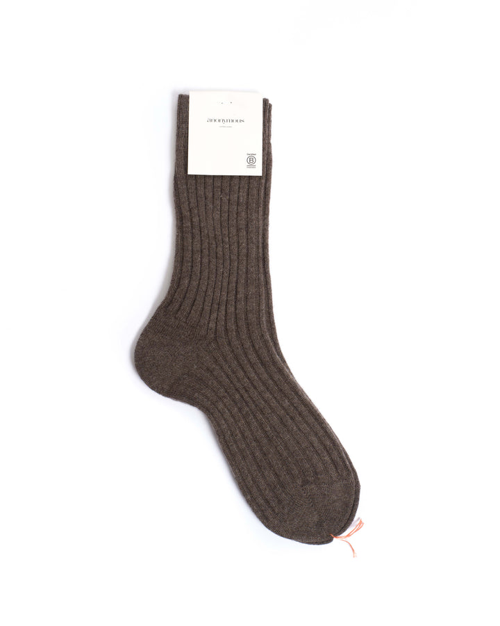 Anonymous Copenhagen Magdai Cashmere Socks 100% Cashmere (socks) Dark Taupe