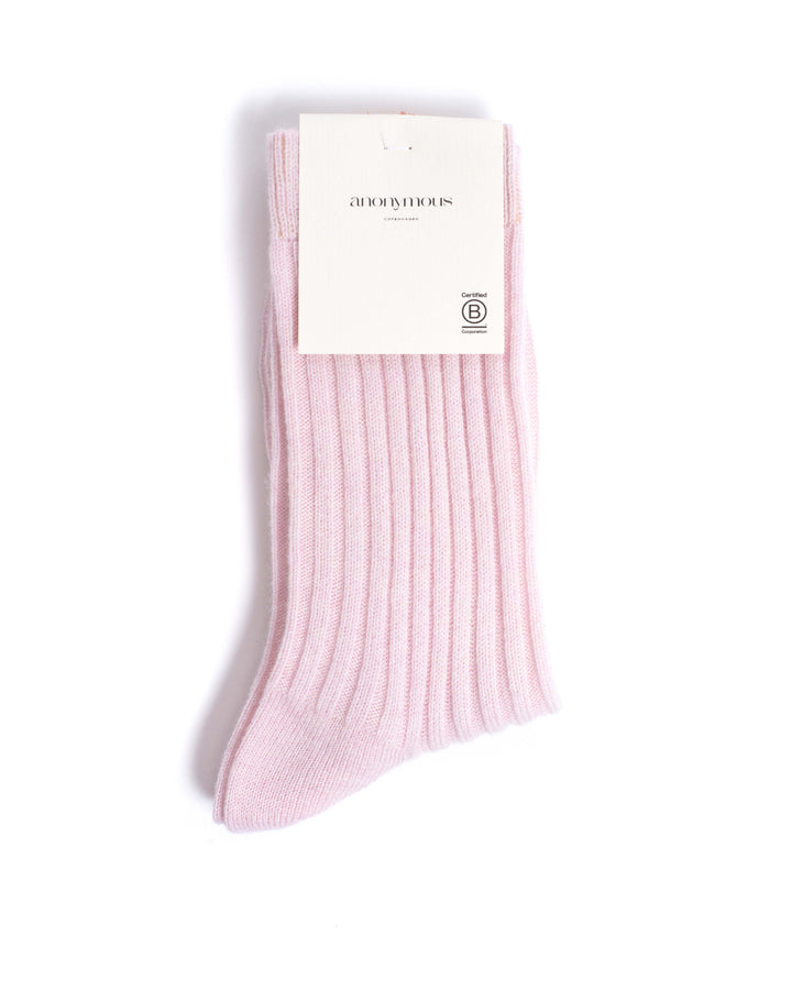 Anonymous Copenhagen Magdai Cashmere Socks 100% Cashmere (socks) Faded Pink