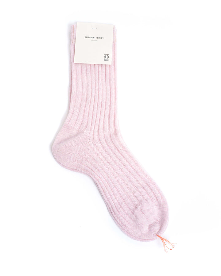 Anonymous Copenhagen Magdai Cashmere Socks 100% Cashmere (socks) Faded Pink