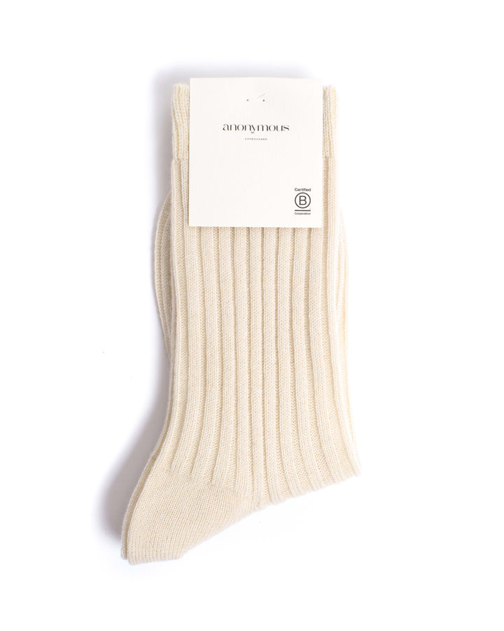 Anonymous Copenhagen Magdai Cashmere Socks 100% Cashmere (socks) Ivory