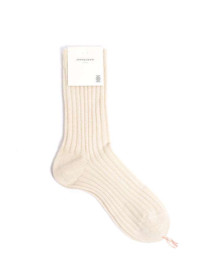 Anonymous Copenhagen Magdai Cashmere Socks 100% Cashmere (socks) Ivory