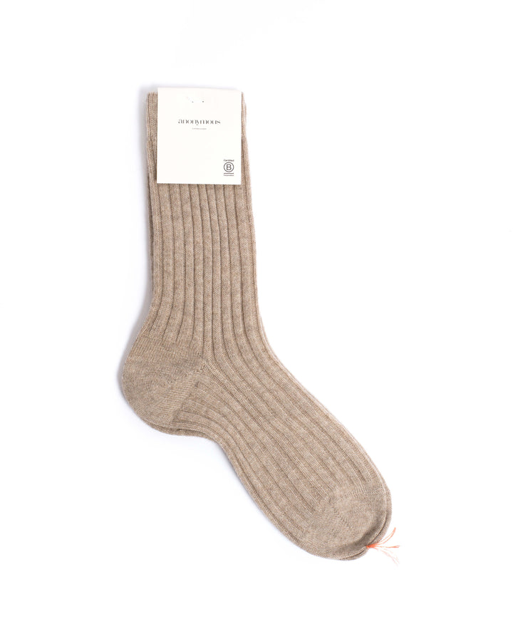 Anonymous Copenhagen Magdai Cashmere Socks 100% Cashmere (socks) Light Taupe
