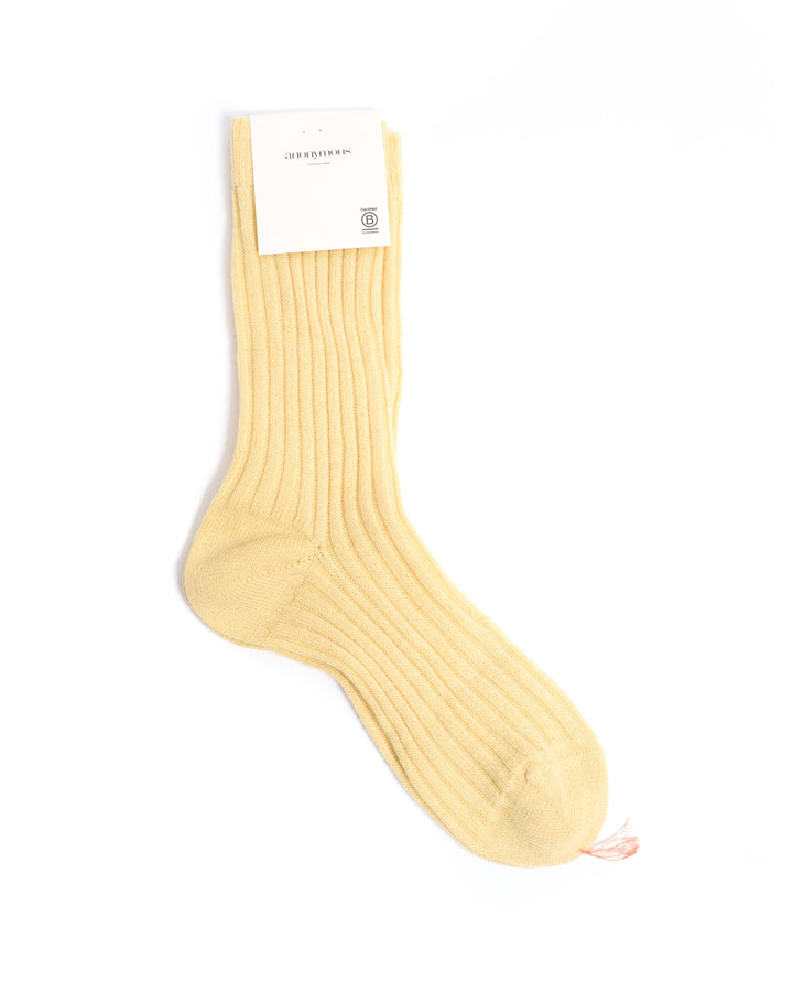 Anonymous Copenhagen Magdai Cashmere Socks 100% Cashmere (socks) Pineapple Ice