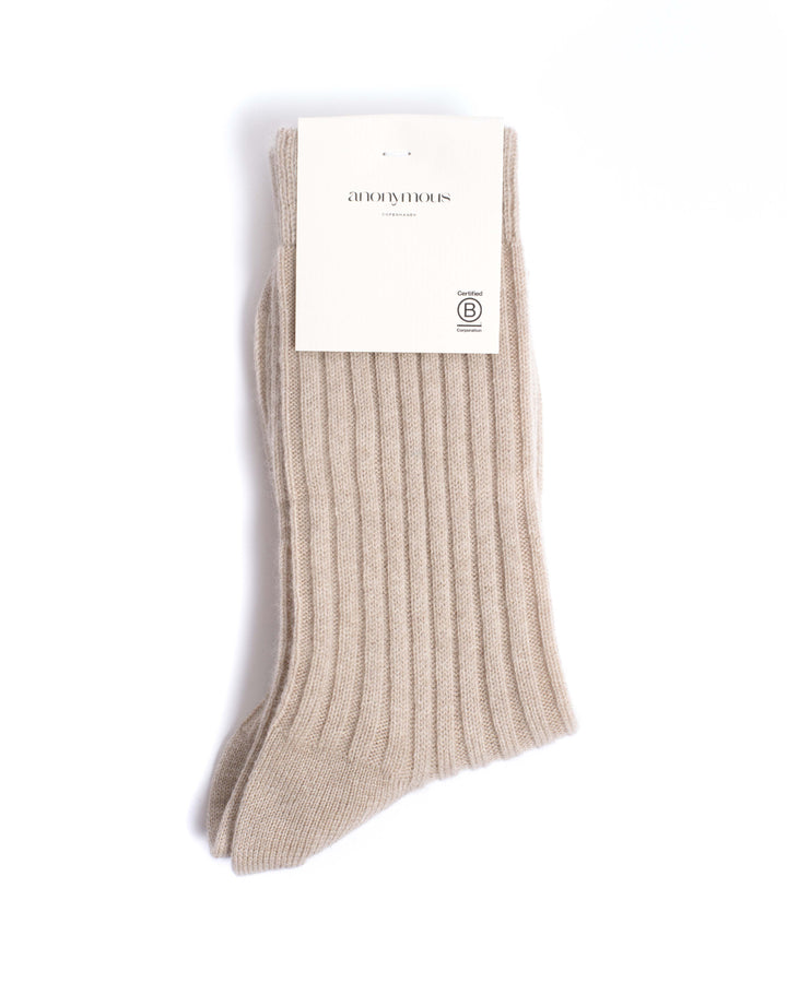 Anonymous Copenhagen Magdai Cashmere Socks 100% Cashmere (socks) Powder