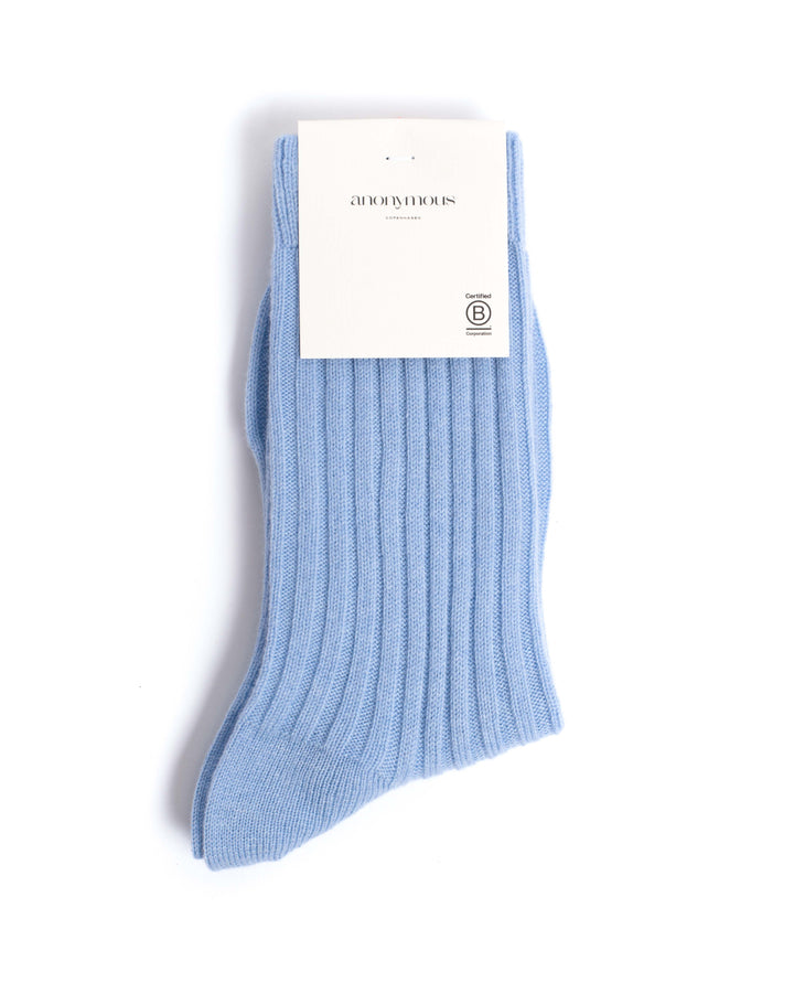 Anonymous Copenhagen Magdai Cashmere Socks 100% Cashmere (socks) Sky Blue