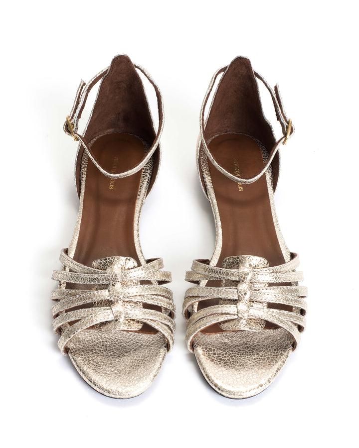 Anonymous Copenhagen Mareike 10 Crackled Metallic Goat Champagne