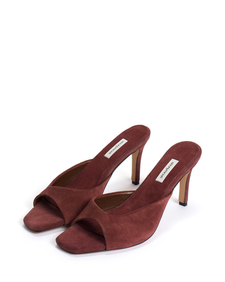 Anonymous Copenhagen Mazy 75 Calf Suede Pomegranate