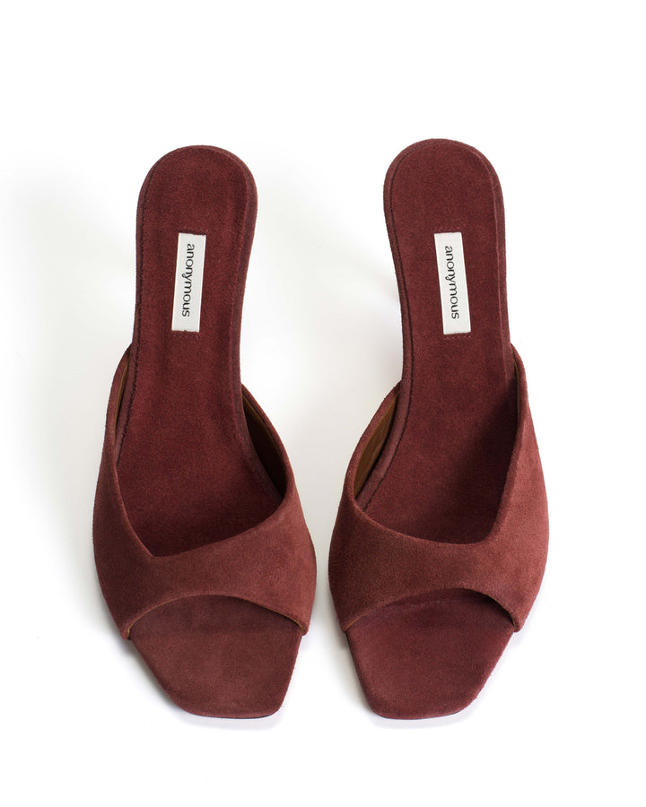 Anonymous Copenhagen Mazy 75 Calf Suede Pomegranate