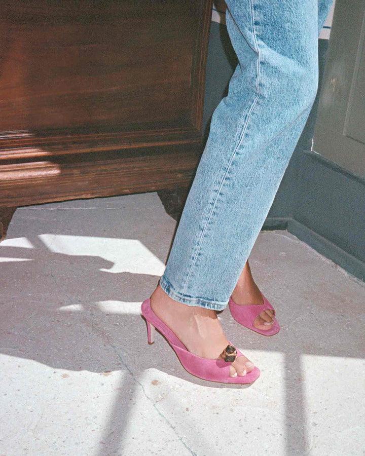 Anonymous Copenhagen Mazy 75 Calf Suede Raspberry Sorbet