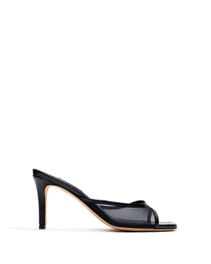 anonymous copenhagen Mazy 75 mesh Shiny lamb u0026 mesh Black