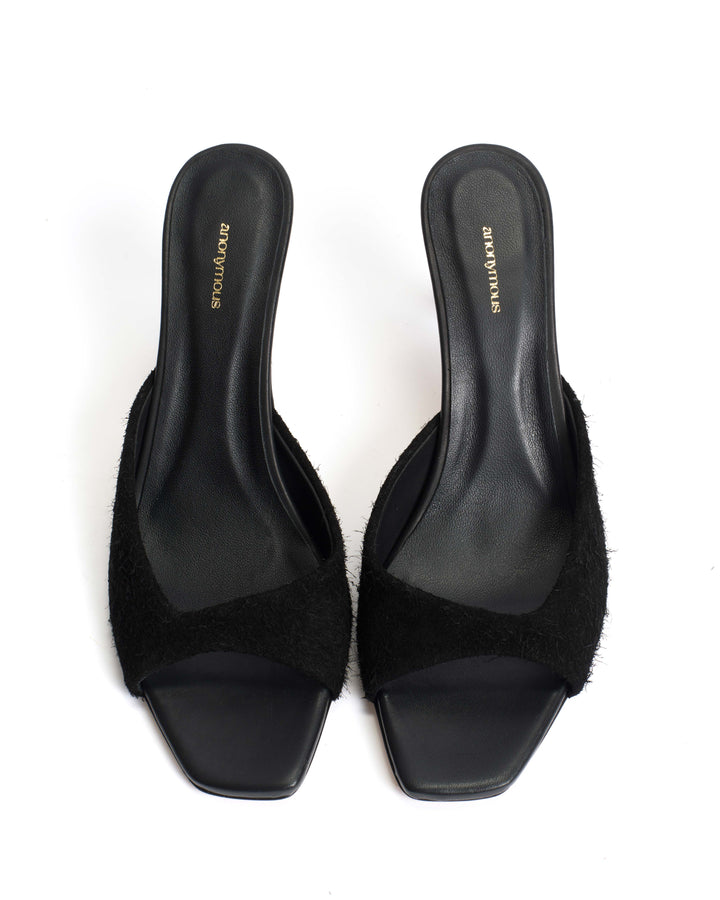 Anonymous Copenhagen Mazy 75 Plushed Calf Suede Black