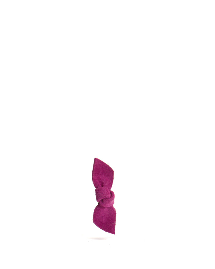 anonymous copenhagen Nabie hair clip petite bow Calf suede Raspberry