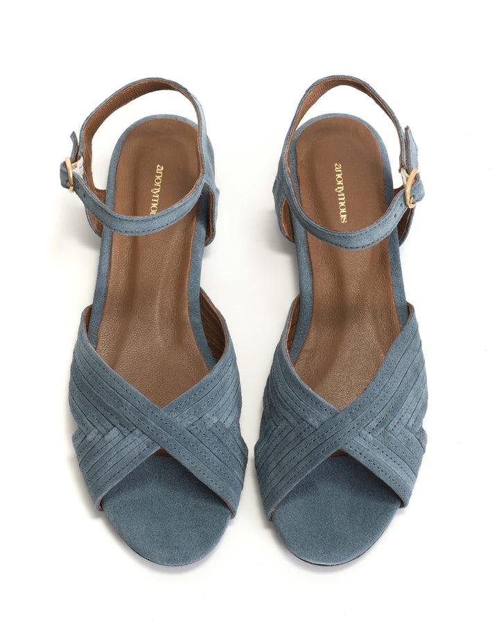 Anonymous Copenhagen Niabi 10 Calf Suede Denim Blue